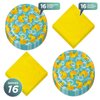 Rubber Duck Party Supplies - Bubble Bath Paper Dessert Plates and Beverage Napkins (16 Plates & Napkins)