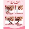 LIONVISON Practice Hand for Acrylic Nails, Silicone Nail Hand Practice, Flexible Fingers Fake Training Hand False Mannequin Hands for Nail Practice, Hand Model Kit for Nail Supplies Manicure Beginners