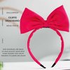 Olbye Bow Headbands Rose Red Hairbands with Bows Big Bowknot Hair Hoop Cosplay Party Headdress Christmas Halloween Costume Accessories for Women Girls (E-Rose Red)