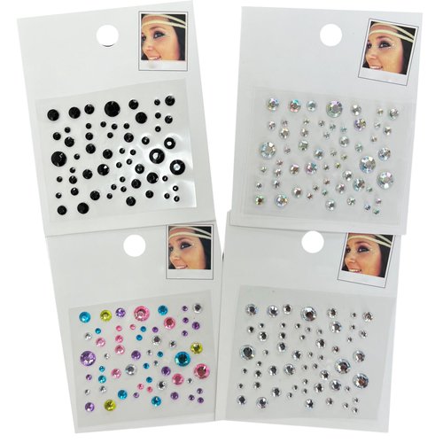 Eye Corners Face Jewels Circular Bindi Rhinestone Festival Face Gems Tattoo Decorations Jewels Body Glitter Crystal Sticker Temporary Face Tattoo
