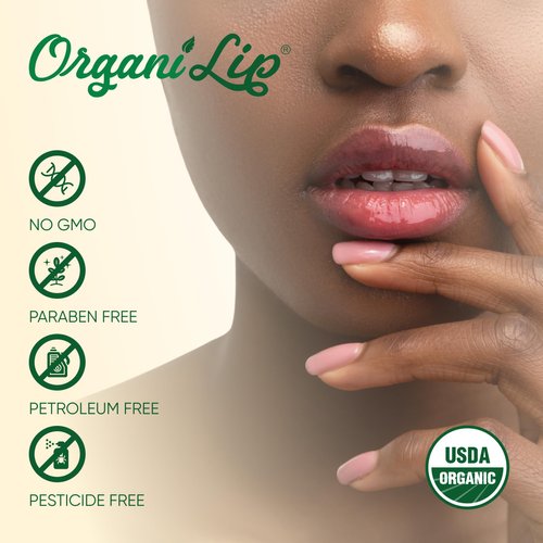 Organic Lip Balm, Spearmint Flavor, Ultra Hydrating Lip Moisturizer for Dry Lips, Oval Shaped Tube, USDA Certified Organic, 3 Pack - OrganiLip