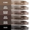 Maybelline Tattoo Studio Brow Styling Gel, Waterproof Eyebrow Make Up, Brow Tint for Up to 36HR Wear, Medium Brown, 1 Count