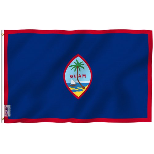ANLEY Fly Breeze 3x5 Feet Guam Flag - Vivid Color and Fade Proof - Canvas Header and Double Stitched - Guamanian Flags Polyester with Brass Grommets 3 X 5 Ft