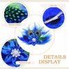 Yokawe Elegant Blue Peacock Hair Accessories with Crystal for Gatsby Party - Women's Feather Hair Clips