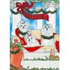 Pipsqueak Maltese Christmas Cards : 10 Holiday Cards with Red Envelopes - ADORABLE!