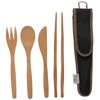 To-Go Ware Bamboo Travel Utensils - Utensil Set with Carrying Case, Hijiki