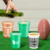 BWkoss Football Plastic Cups - 24Pcs Bulk 16oz Football Theme Party Cups Reusable Drinking Plastic Cup Hot Cold Drink Wine Coffee for Home School Football Themed Holiday Birthday Party Favors Supplies