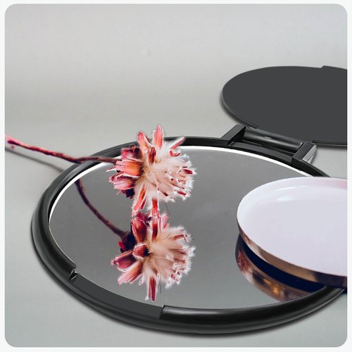 Tenalleys Mini Round Folding Mirror Portable Pocket Mirror Makeup Mirror for Purse Travel Makeup Mirror for Women Girls Daily Use (20 Pcs Black)