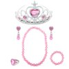 Elesa Miracle Girl Kids Dress Up Tiaras Necklace Bracelet Clip on Earrings Toy Playset