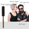 PERFEHAIR Small Round Hair Brush with Boar & Nylon Bristle, 1.4 Inch, Mini Rolling Circular Hairbrush for Blow Drying, Curling, Styling Fine, Thin, Short Hair, Bangs, Beard