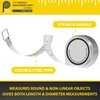 Perfect Pi Diameter Circumference Tape Measure - Imperial and Metric Tape Measure 1/2-inch by 12ft / 3.5m Use for Measuring Cylindrical Objects (Pipe Tape, Tree Tape) Model DCT120