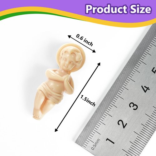 JUXINGDAZYF Baby Jesus Figurine 1.5'' King 72Pack Cake Figure with Gift Bag Resin Mini Jesus Figures Figurines Party Cake Toppers Decorations Religious Gifts