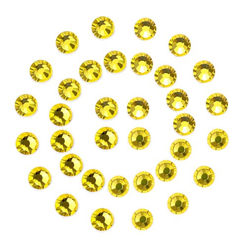 1440Pcs Lemon yellow Crystal Rhinestones,Glass Flatback Rhinestones Gemstones for Nail Face Makeup Art Crafts Clothes Decoration -(SS20, 4.8mm,Lemon yellow)