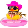 MuMyer Cowboy Duck Car Dashboard Decoration Swim Ring Car Rubber Duck Decoration Accessories with Mini Swim Ring Cowboy Hat Scarf Necklace and Sunglasses(B8-B US-P)