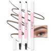 Kaely 3Pcs Waterproof Eyebrow Pencil, Longwearing Eye Brow Pencils for Women Makeup, Mechanical Eyebrow Pen with Spoolie Brush, lapiz de cejas a prueba de agua, 09 Dark Brown