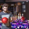 Peghoqu Bowling Birthday Supplies Tablecloth 3Pcs Let's Strike Up Some Fun Bowling Party Decorations Rainbow Neon Glow Girls Birthday Party Favors Disposable Plastic Table Cover