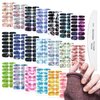WOKOTO 20 Sheets Gradient Nail Polish Stickers Marble Nail Stickers Full Nail Wraps for Women Nails Gel Nail Strips Peel and Stick Nail Polish Stickers for Nails Gel Nail Stickers Nail Gel Stickers