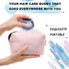 LOULANLUXE Scalp Applicator Comb, Hair Oil Applicator, Hair Growth Liquid Guide Comb for Hair Treatment Growth Medicine Fluid Essential Oil Serum with Portable Waterproof Drawstring Bag (Gray)