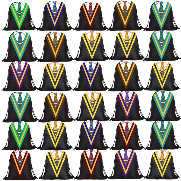Lothee 30 Pieces Magical Wizard Party Drawstring Backpack Bags for Kids Birthday Goodies Favors Children Birthday Party Supplies Dress up Novelty Decoration(Stylish Style)