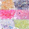 YesLady Nail Art Glitter Mylar Slices Irregular Sequins Glass Pieces Foil flakes Decoration 12 Colors