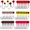 Bombite 40pack Crappie Jig Heads,Crappie Jigs Fishing Jig Heads Hook Lure Fishing Jigs Heads for Crappie Bass Fishing 1/16oz