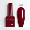 CANNI Dark Red Gel Nail Polish, 1Pcs Dark Burgundy Red Gel Polish Deep Cherry Red Color Nail Polish Gel High Gloss Soak Off U V Gel Nail French Nail Manicure Salon DIY