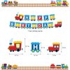 JOPARY Train 4th Birthday Decorations Boys Train, 4 Years Old Birthday Party Supplies With Number 4 Foil Balloons Train Birthday Banner,Latex Balloons For Kids Train Birthday Party Decoration