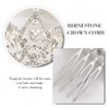 Kilshye Princess Tiara Comb Small Crystal Girls Crown Hair Combs Rhinestone Birthday Prom Tiaras Headband for Kids (A-Silver)