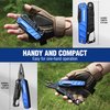 WORKPRO Multitool-11 in 1 Multitool Pliers with Pocket Clip and Sheath-EDC Multi Tool Knives with Safety Lock-Camping Tools Pocket Knife with Screwdriver Saw Blade Wire Cutter and Bottle Opener-Blue
