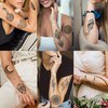 TASROI 32 Sheets Sexy Black Lotus Temporary Tattoos For Women Girls Indian Tribal Lace Tatoo Sticker Neck, Mandala Flower Butterfly Rose Tattoo Temporary Dreamcatcher Elephant Henna Tattoo Kit Adults