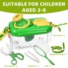 2 Sets Bug Catcher Kit for Kids, Bug Collection Kit Gifts with Retractable 360° Rotatable Magnifying Glass Insect Observation Box, Insect Clip, Butterfly Net, Tweezer, Outdoor Activities for Kids