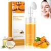 Silvercell Turmeric Facial Cleanser, Turmeric Face Wash, Glow Wash Facial Cleanser Easy to Use, Foaming Facial Cleanser Deep Cleaning Turmeric Foaming Face Wash Moisturizing for All Skin (1)