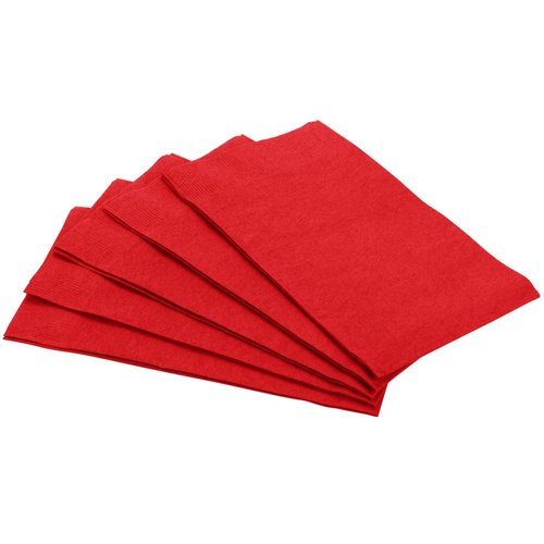 Amscan Party Perfect Vibrant 2-Ply Guest Towels (16 Piece), Apple Red, 8 x 4.5"