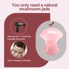 gemshan Mushroom Gua Sha, Rose Quartz Mushroom Massage Tool for Muscle Relaxing Women Facial Skin Care