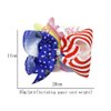 Women Girls Hair Bow Clips, 8 Inch Grosgrain Ribbon Hair Bows American Flag Hair Clip Stripe Star Hair Tie Ponytail Holder Jumbo Cheer Bow for 4th of July TSFJ46 (Hair Tie Clip Set)