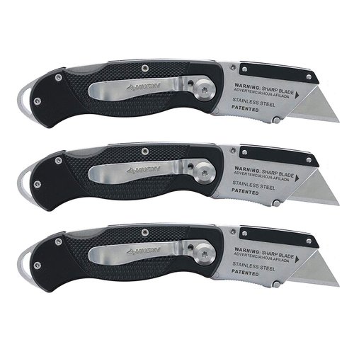 Husky Folding Lock-Back Utility Knife (Set of 3)