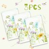 3Pcs Flower Tablecloth-Wildflower Party Decorations Spring Plastic Table Covers Flower Party Supplies for Baby Shower, Birthday,Picnic