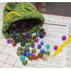 Wiz Dice Mini DND Dice Set - 140 Pieces Total (20 Sets of 7 Dice in Unique Colors) & Storage D&D Bag-Polyhedral Role Playing Dice - Perfect DND Accessories for TTRPG Dice - Hafling's Haversack