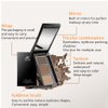 Eyebrow powder three-color brow disc waterproof eyebrow powder eyebrow makeup kit eyebrow filler to shape natural eyebrows (02# Brown, light brown, skin tone)