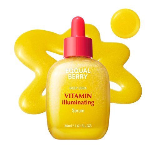 EQQUALBERRY Vitamin Illuminating Serum – Brightening Vitamin C Serum featuring Acerola and Niacinamide | Strengthens skin barrier | Hydrates using Ceramide and Hyaluronic Acid 1.01oz / 30ml