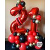 Red 22 Number Balloons, 40 Inch Giant Number 22 Balloons Foil Mylar Helium Red Number Balloons for 22th Birthday Party Supplies Anniversary Event Celebration Decorations