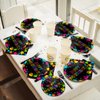 96 Pcs Neon Party Paper Plate and Napkins Neon Birthday Party Decorations Glow in the Dark Birthday Paper Supplies Disposable Glow Tableware for Party Favors 24 Guests