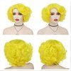 GNIMEGIL Cosplay Yellow Wig Short Curly Hair Layered Big Wavy Synthetic Wigs for Women Costume Carnival Party Halloween Wig with Wig Cap