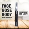 ToiletTree Products Face, Nose, Body Hair Trimmer for Men or Women, with Super-Bright LED Light