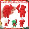 Blueweenly 24 Pcs Christmas Small Stuffed Bear 4.5 Inch Mini Plush Bear Stuffed Animal Keychains with Hat and Scarf for Christmas Tree Hanging Decorations Stocking Stuffers Birthday Party Favors