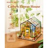 RoWood Miniature House Kit, DIY Miniature Dollhouse Kits for Adults, Mayberry Street Miniatures, Crafts for Adults Teens Kids, Gifts on Birthday Christmas - Cathy's Flower House