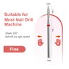 ZIRATONES Diamond Nail Drill Bit, Nail Drill Bits Pro Diamond Cuticle Bits for Nails Nail Buffer Bit Nail Trimer, Under Nail Cleaner Cuticle Remover Nail Prepare, Nail Supplies for Nail Techs(Fine)