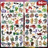 Dragon Temporary Tattoos Birthday Party Supplies Favors Decorations Knight Dragon Super Cute Fake 96PCS Tattoos Stickers for Kids Boys Girls School Classroom Rewards Gifts Ideal Halloween