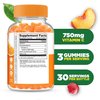 Lifeable Vitamin C Gummies for Adults | 750mg | Great Tasting Orange Flavor VIT C | Vegan Non GMO Vitamin C Chewable | for Immune Support | 90 Gummies