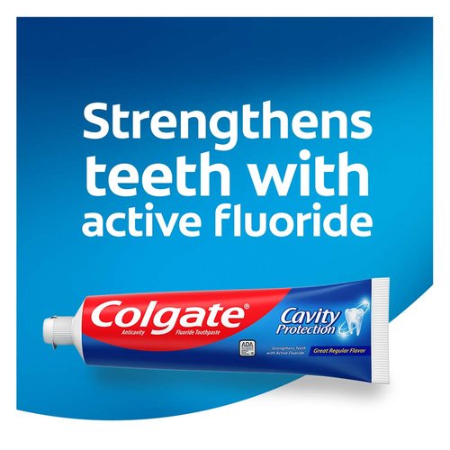Colgate Cavity Protection With Active Fluoride Toothpaste, Value Pack, 6 Oz, 2 Ea, 6 Oz